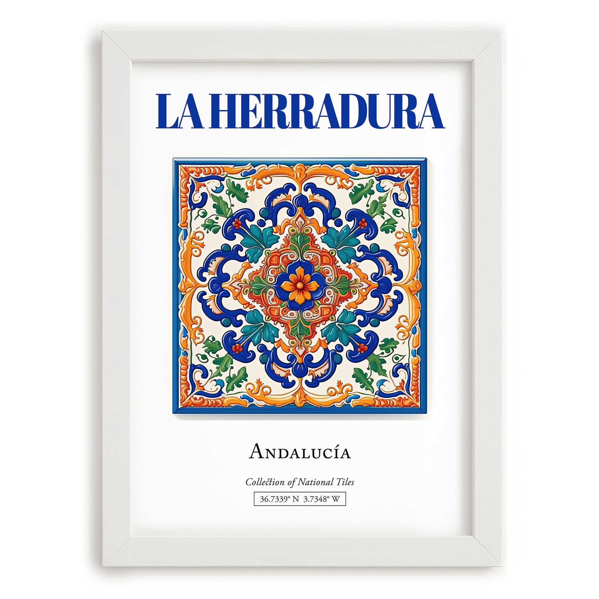 La Herradura, Spain – Travel Wall Decor, placed in minimal white frame
