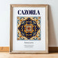 Cazorla, Spain – Travel Print, in wooden frame leaning on the floor