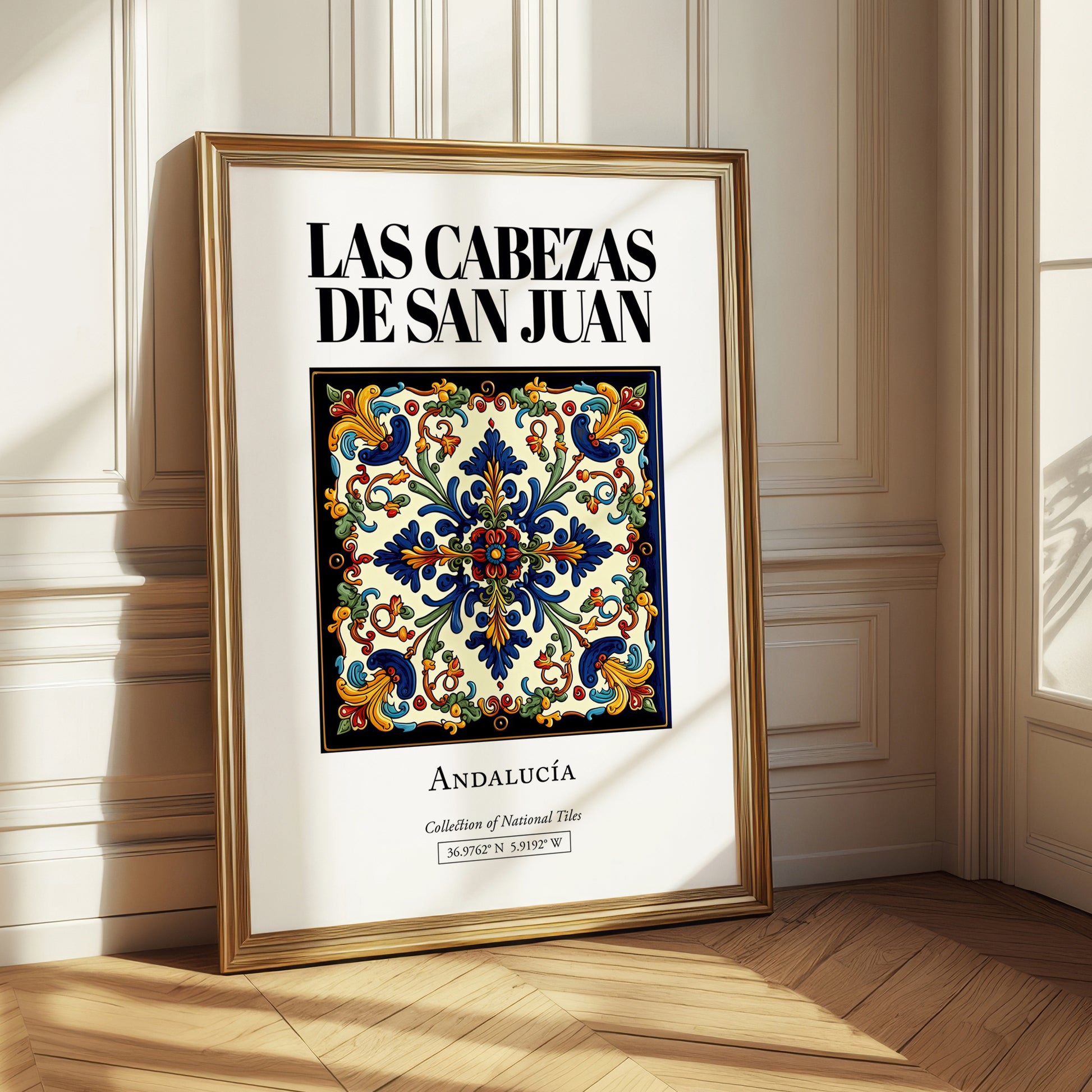 Las Cabezas de San Juan, Spain – Travel Poster, styled in a charming Paris street view