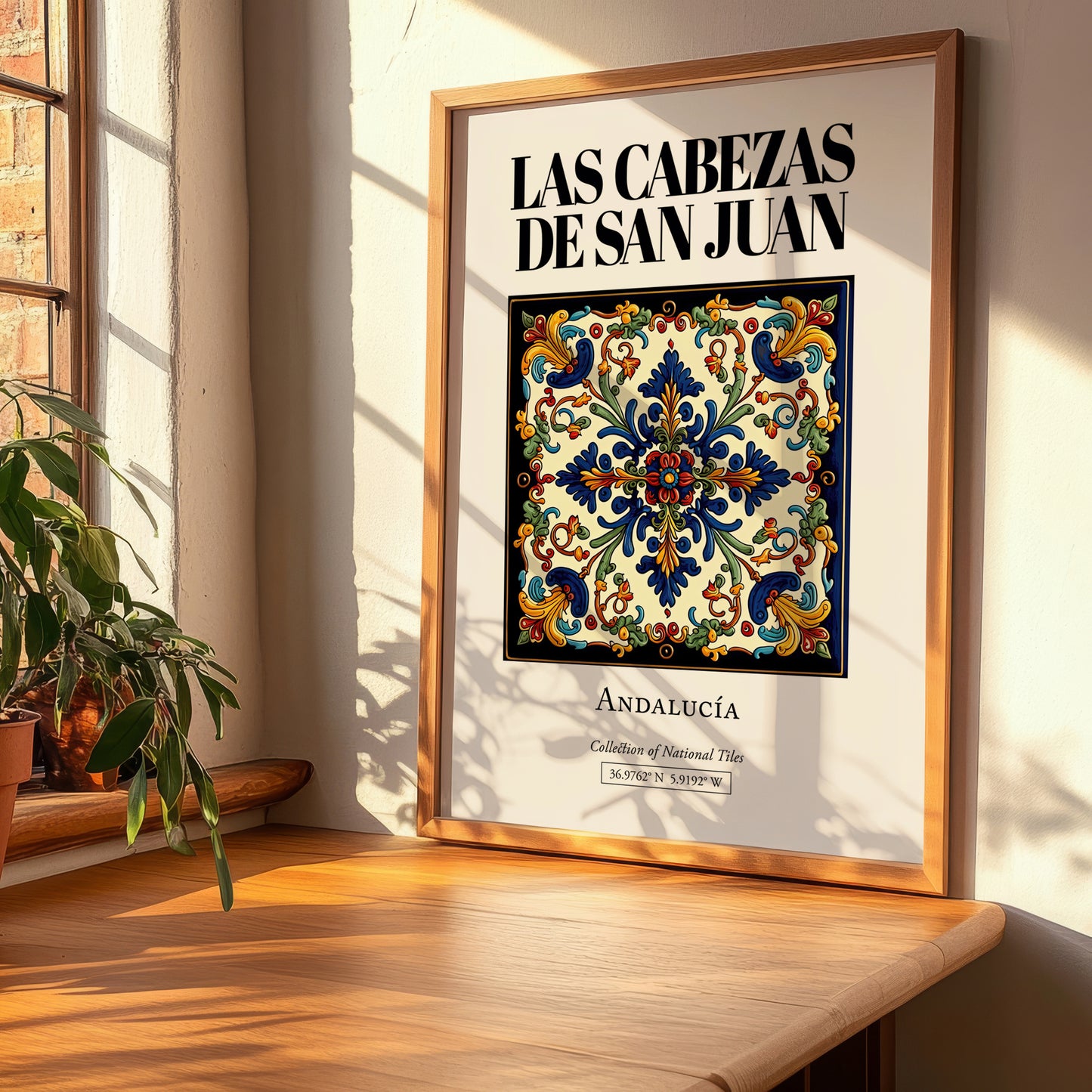 Las Cabezas de San Juan, Spain – Travel Poster, clean layout with no caption