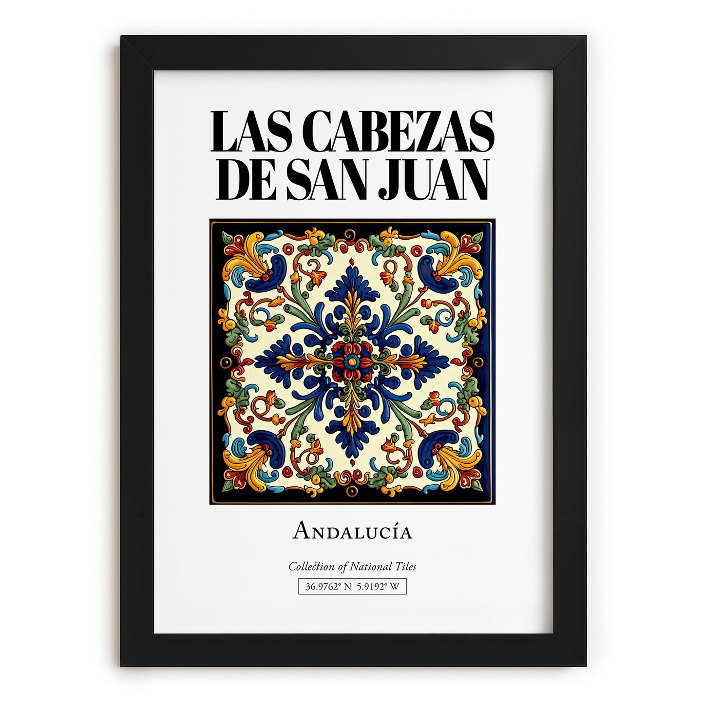 Las Cabezas de San Juan, Spain – Travel Poster, in sleek black frame