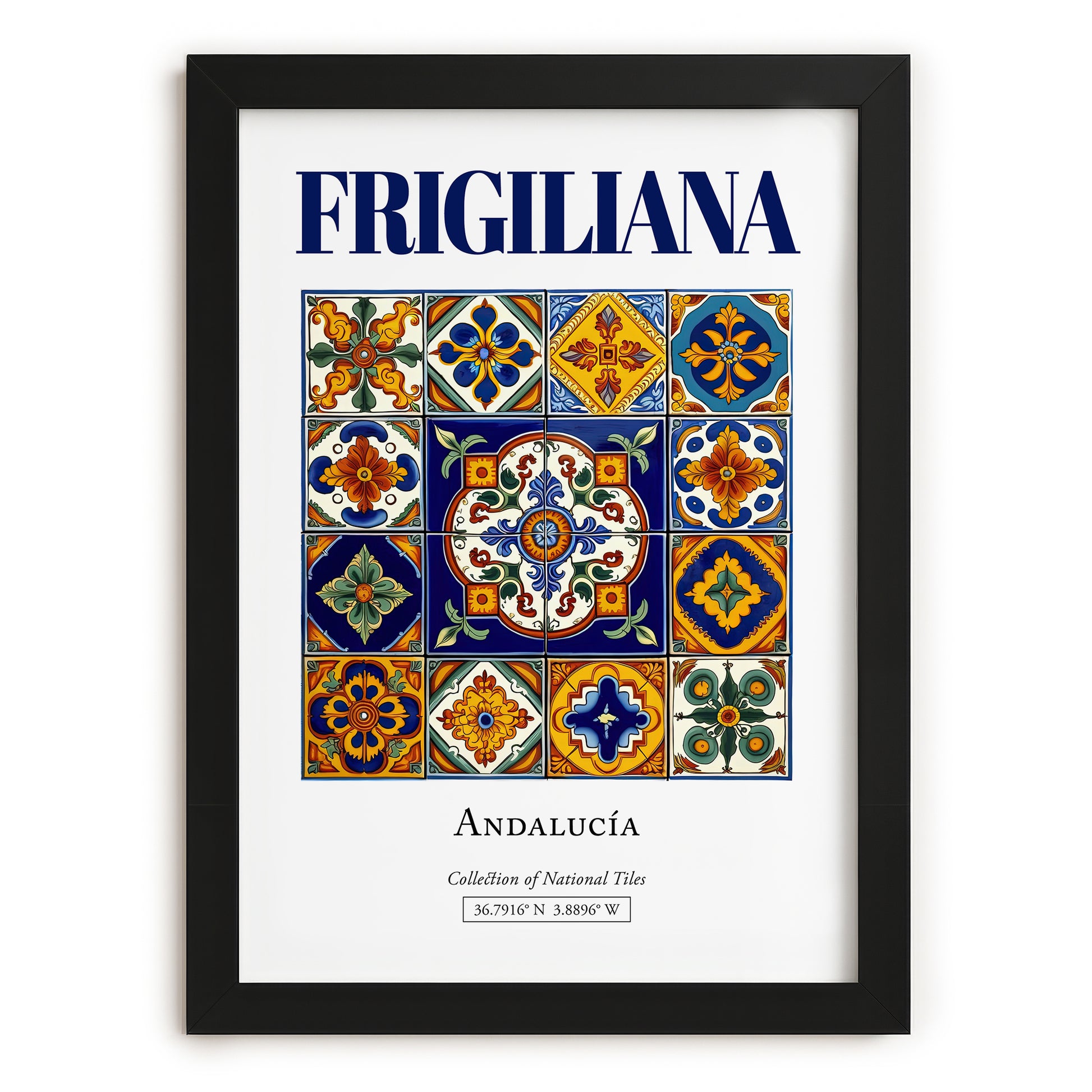 Frigiliana, Spain – Travel Destination Art, in sleek black frame