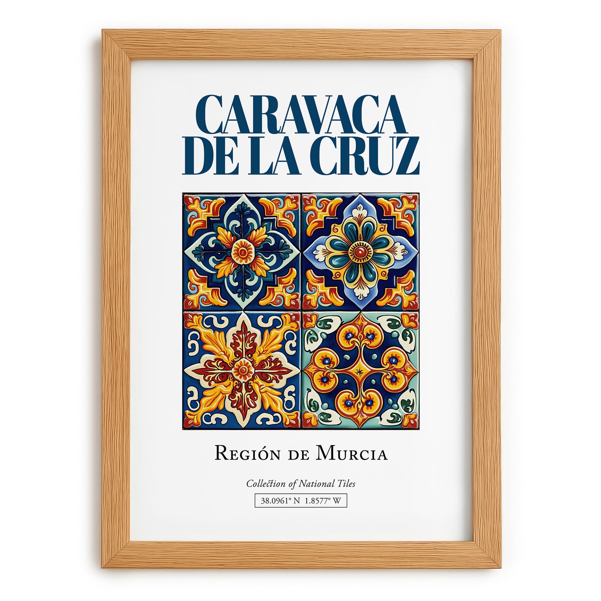 Caravaca de la Cruz, Spain – Travel Wall Art, set in oak frame