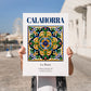Calahorra, Spain – Travel Poster, no-text version framed in wood