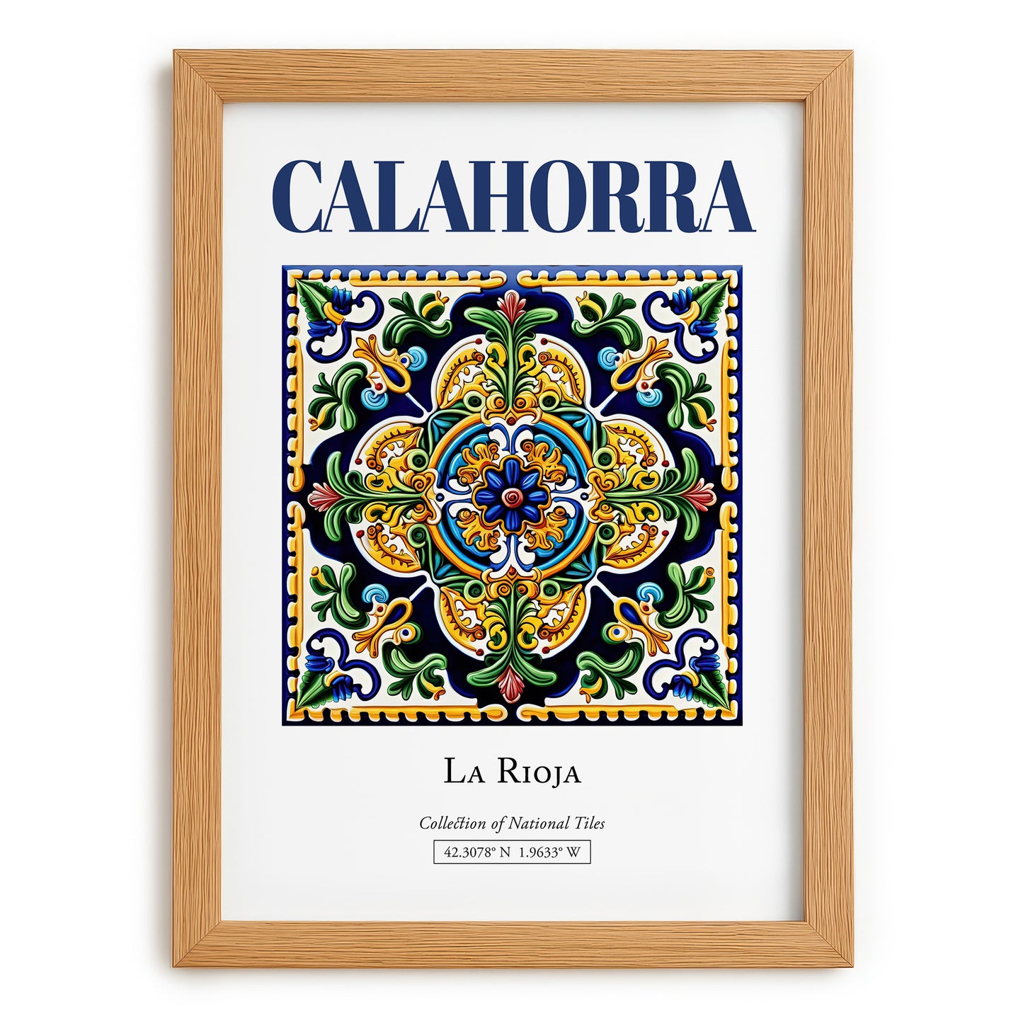 Calahorra, Spain – Travel Poster, set in oak frame