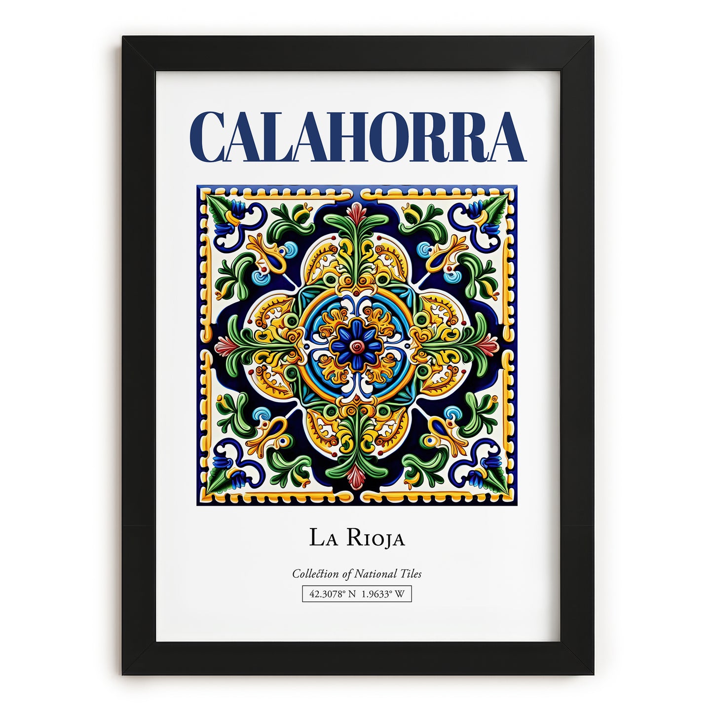 Calahorra, Spain – Travel Poster, in sleek black frame