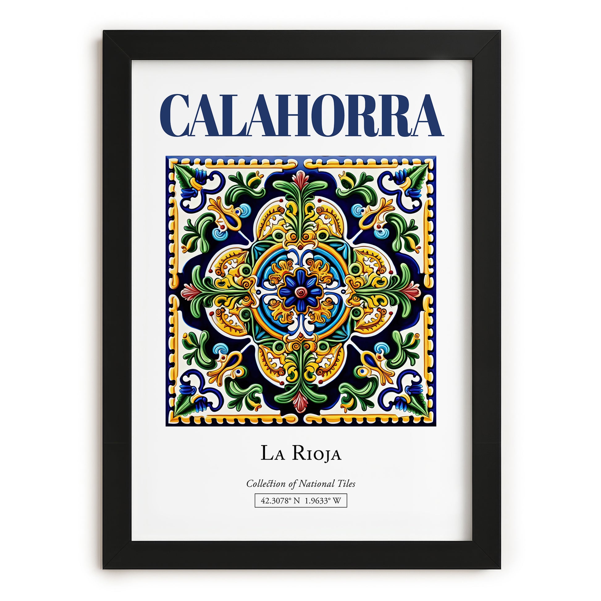 Calahorra, Spain – Travel Poster, in sleek black frame