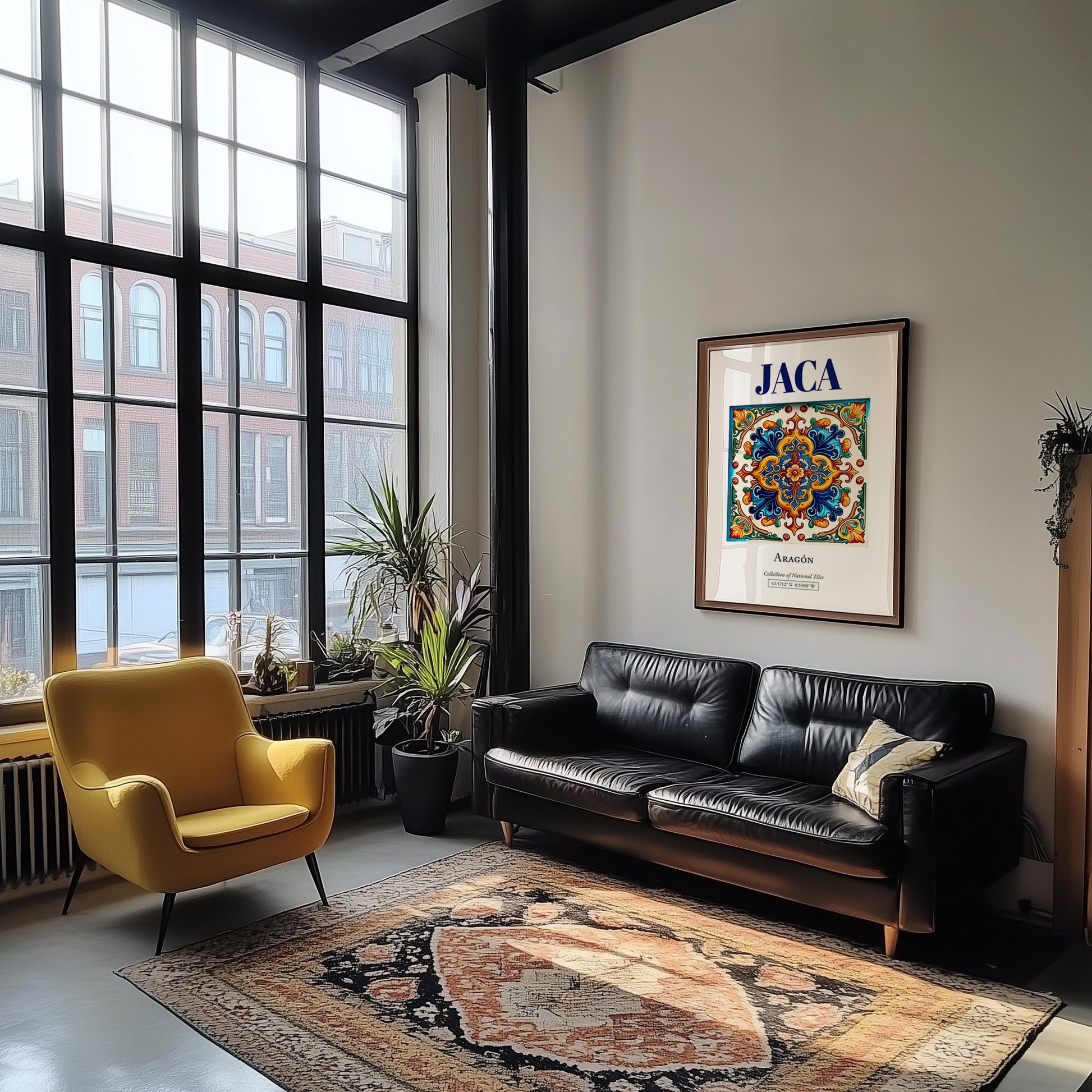 Jaca, Spain – Travel Print, unframed on coastal sand