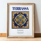 Terrassa, Spain – Wanderlust-Inspired Poster, in wooden frame leaning on the floor