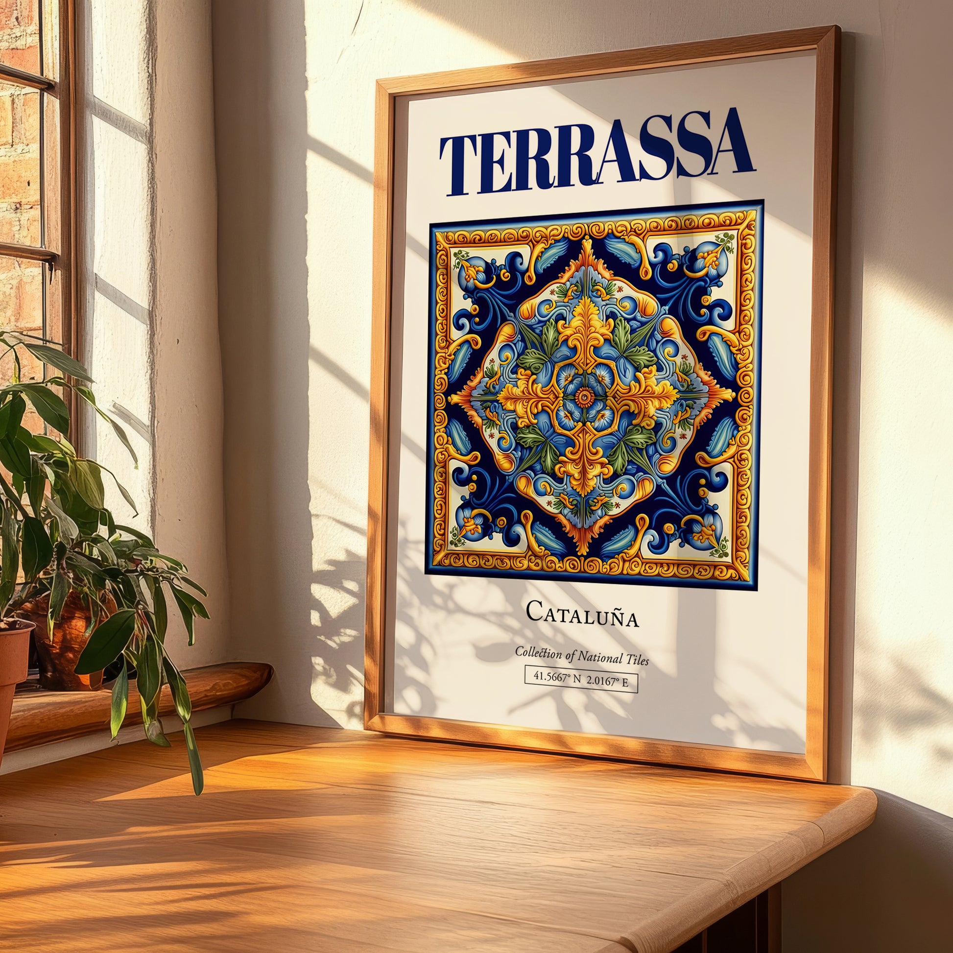 Terrassa, Spain – Wanderlust-Inspired Poster, clean layout with no caption