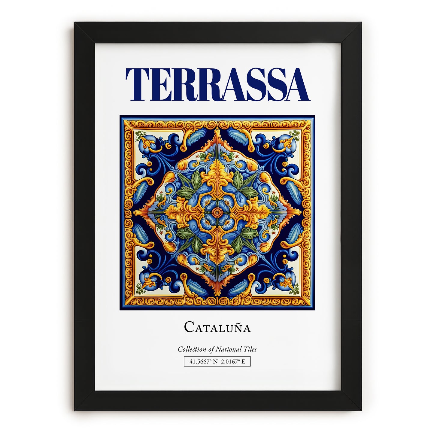 Terrassa, Spain – Wanderlust-Inspired Poster, in sleek black frame