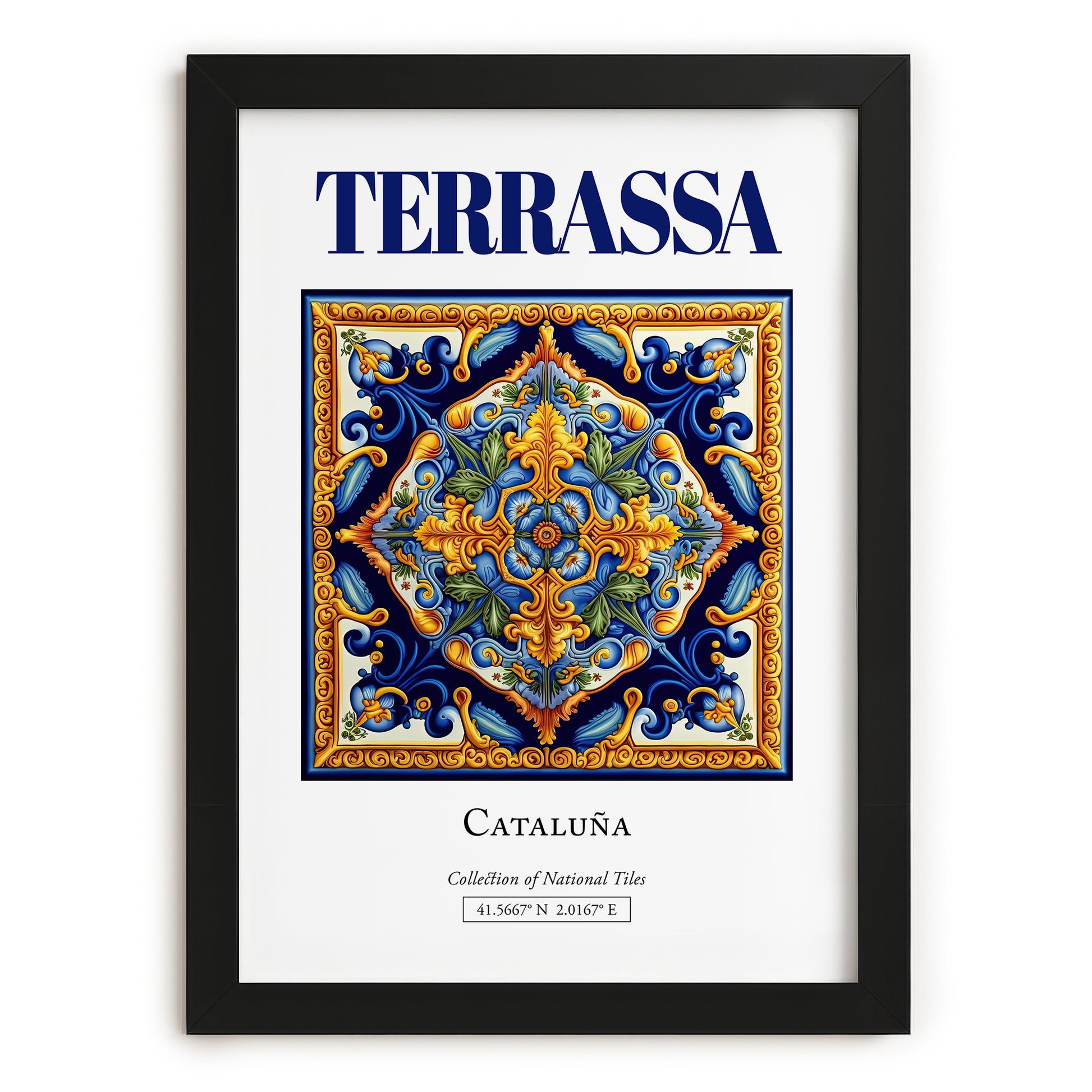 Terrassa, Spain – Wanderlust-Inspired Poster, in sleek black frame