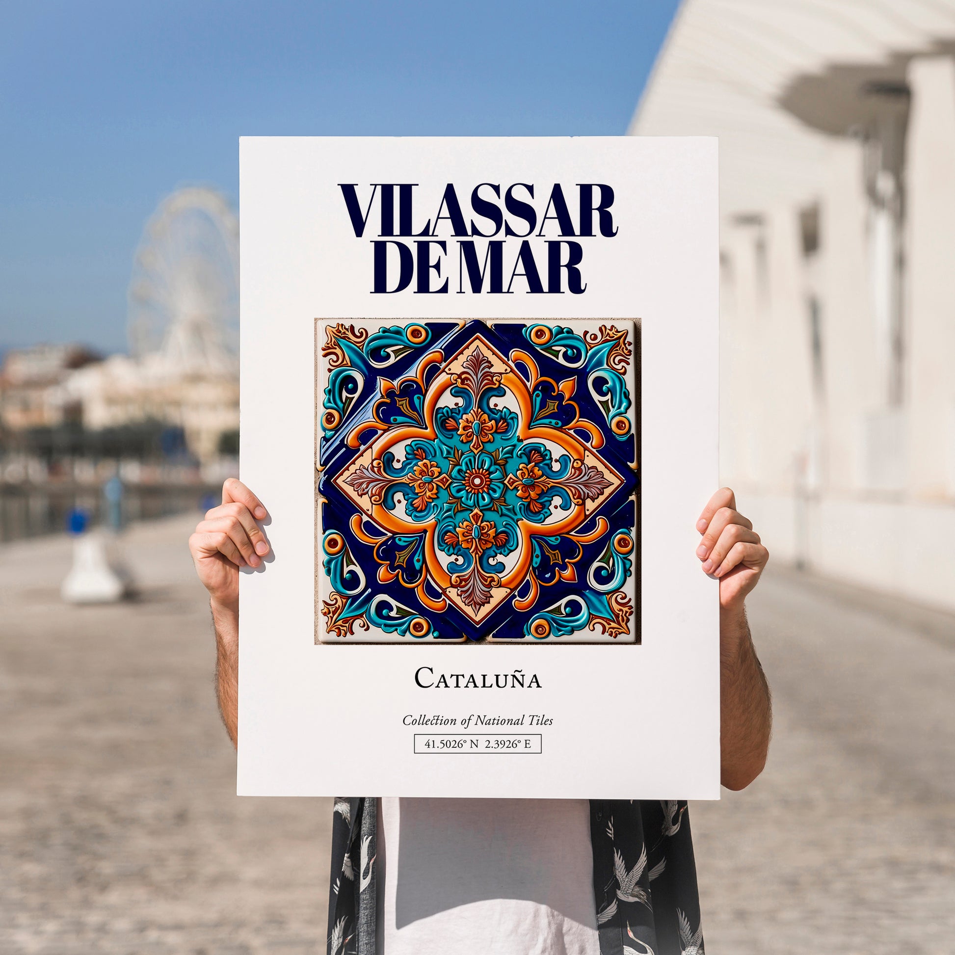 Vilassar de Mar, Spain – Dream Destination Decor, no-text version framed in wood