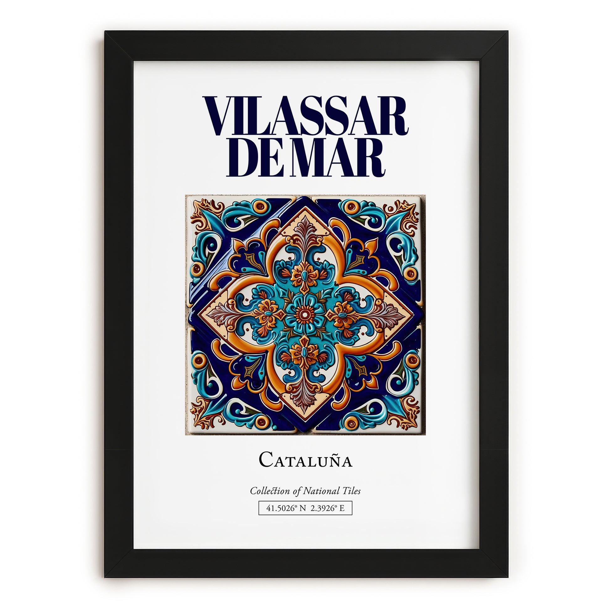 Vilassar de Mar, Spain – Dream Destination Decor, in sleek black frame