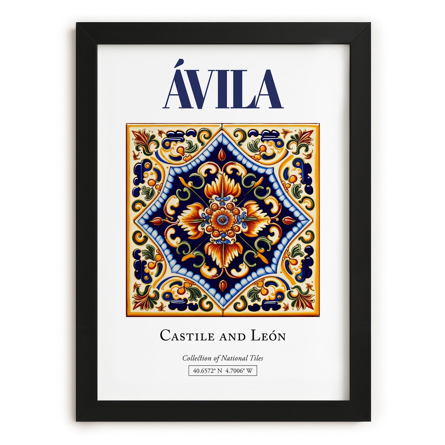 Ávila, Spain – Travel Print, in sleek black frame