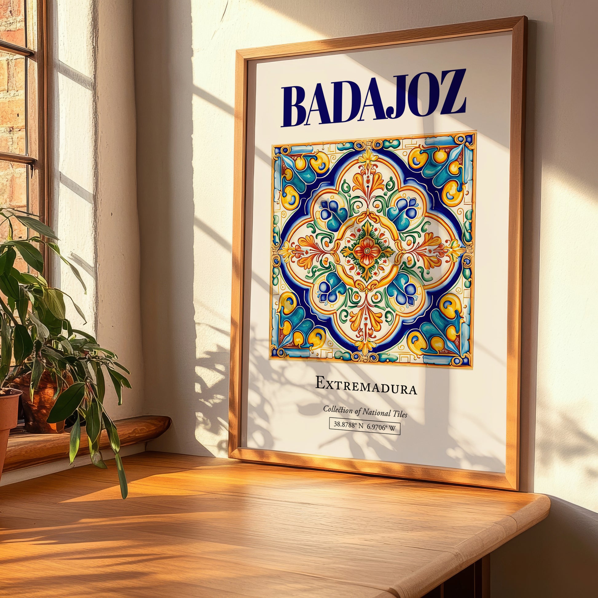 Badajoz, Spain – Travel Poster, clean layout with no caption
