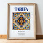 Tarifa, Spain – Historic Cities Art Print, in wooden frame leaning on the floor