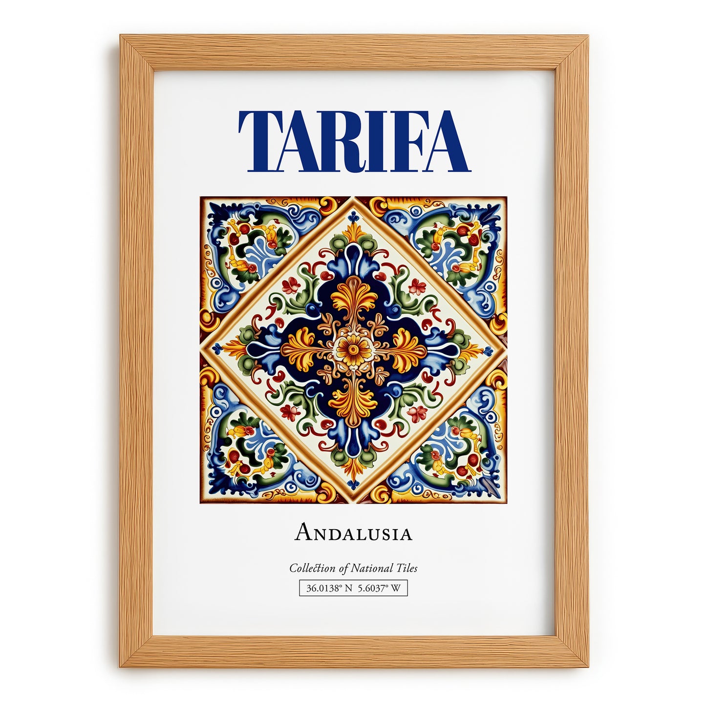 Tarifa, Spain – Historic Cities Art Print, set in oak frame