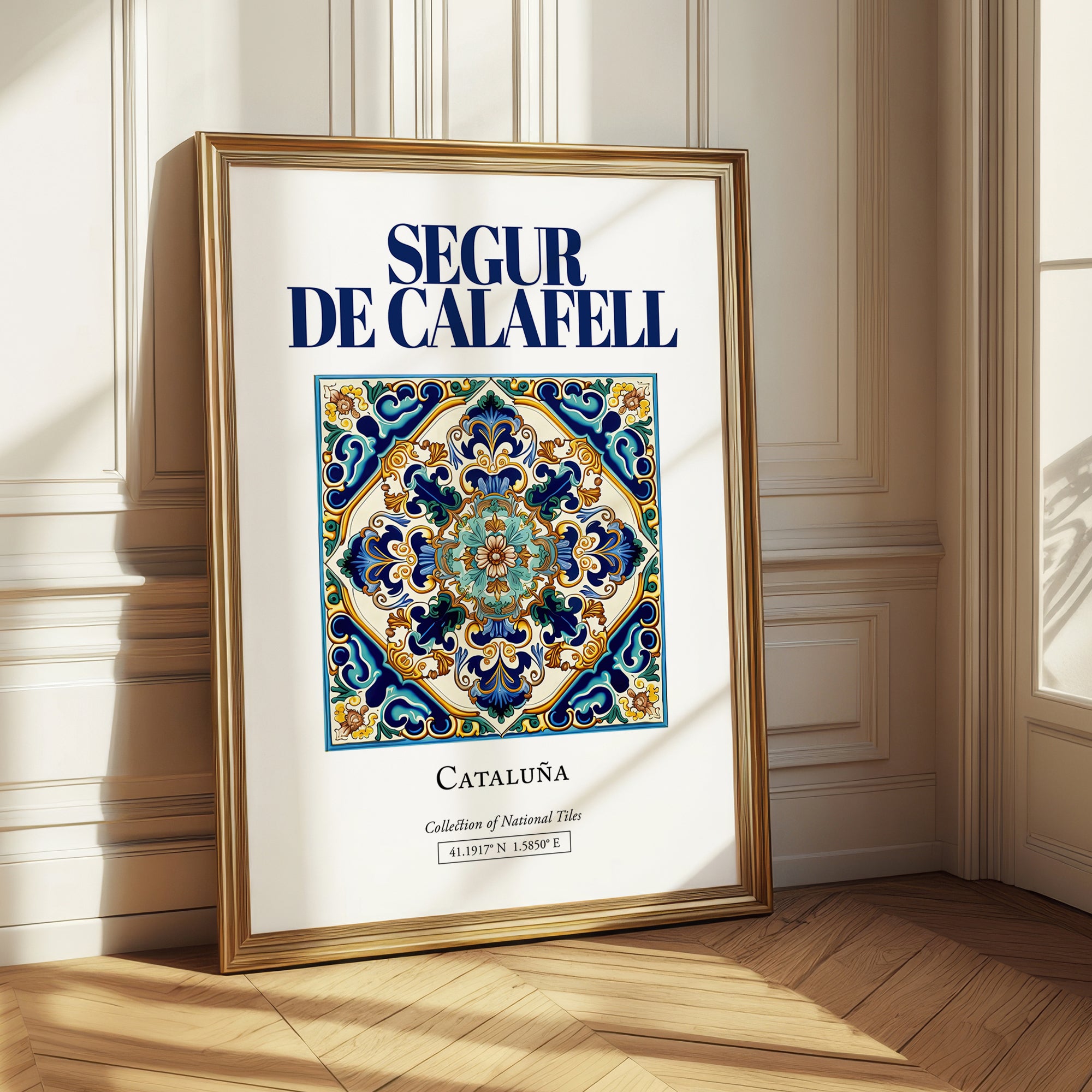 Segur de Calafell, Spain – Travel Print, styled in a charming Paris street view