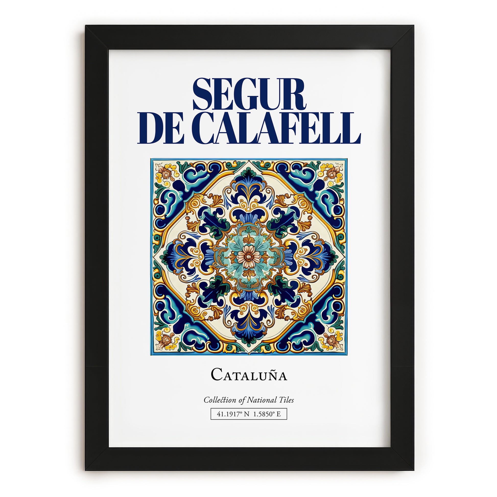 Segur de Calafell, Spain – Travel Print, in sleek black frame
