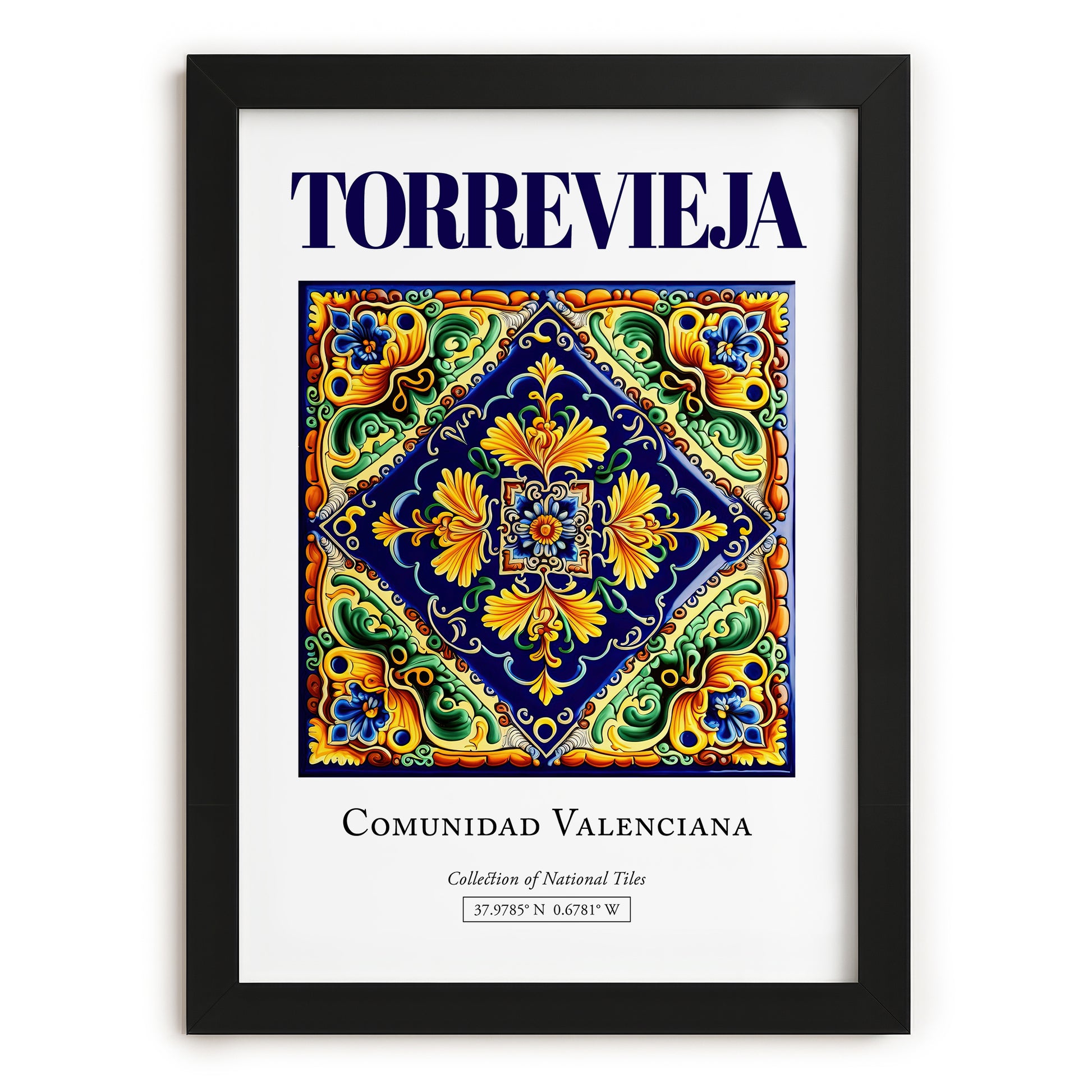 Torrevieja, Spain – Travel Print, in sleek black frame