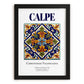 Calpe, Spain – Travel Poster, in sleek black frame