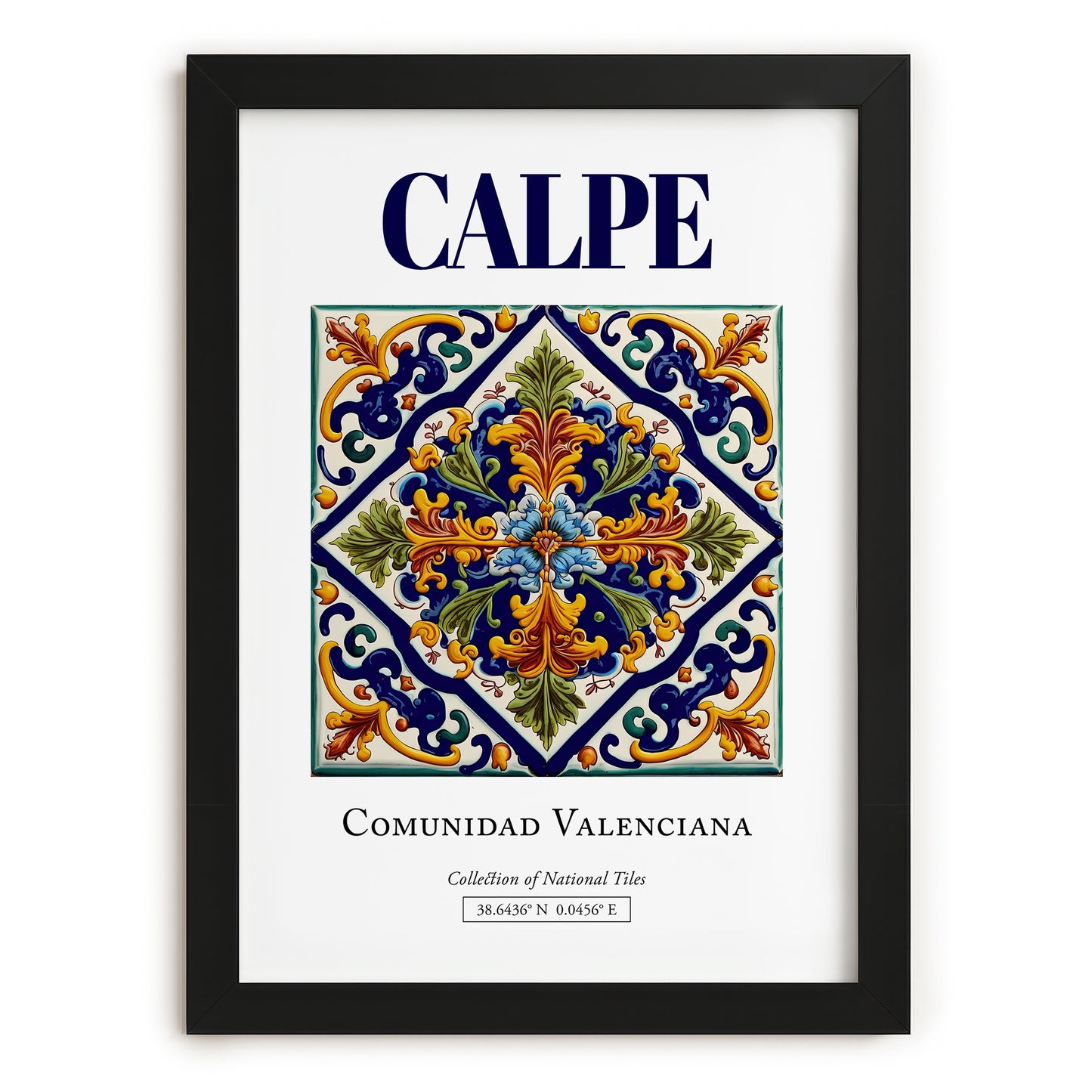 Calpe, Spain – Travel Poster, in sleek black frame