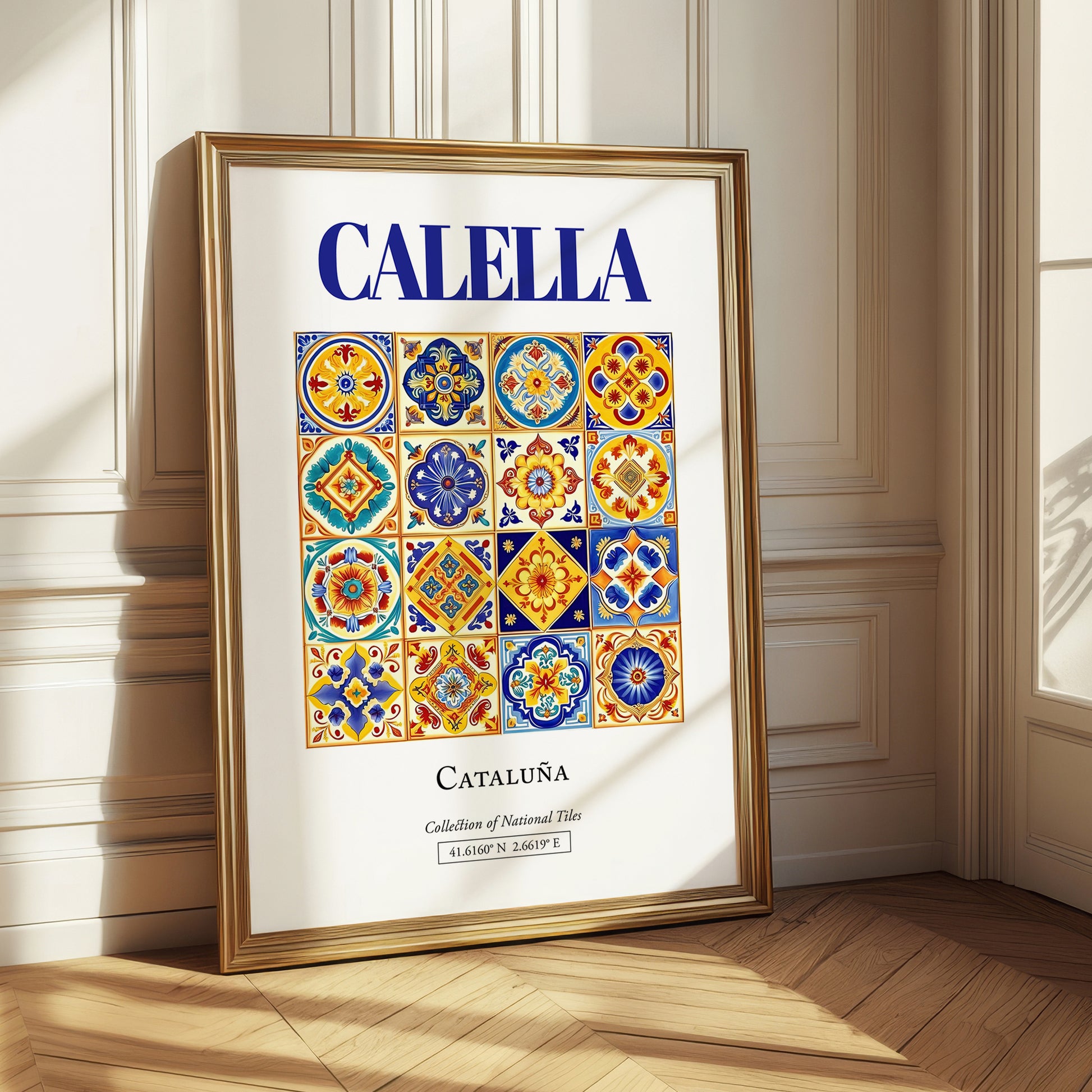 Calella, Spain – Illustrated Travel Poster, styled in a charming Paris street view
