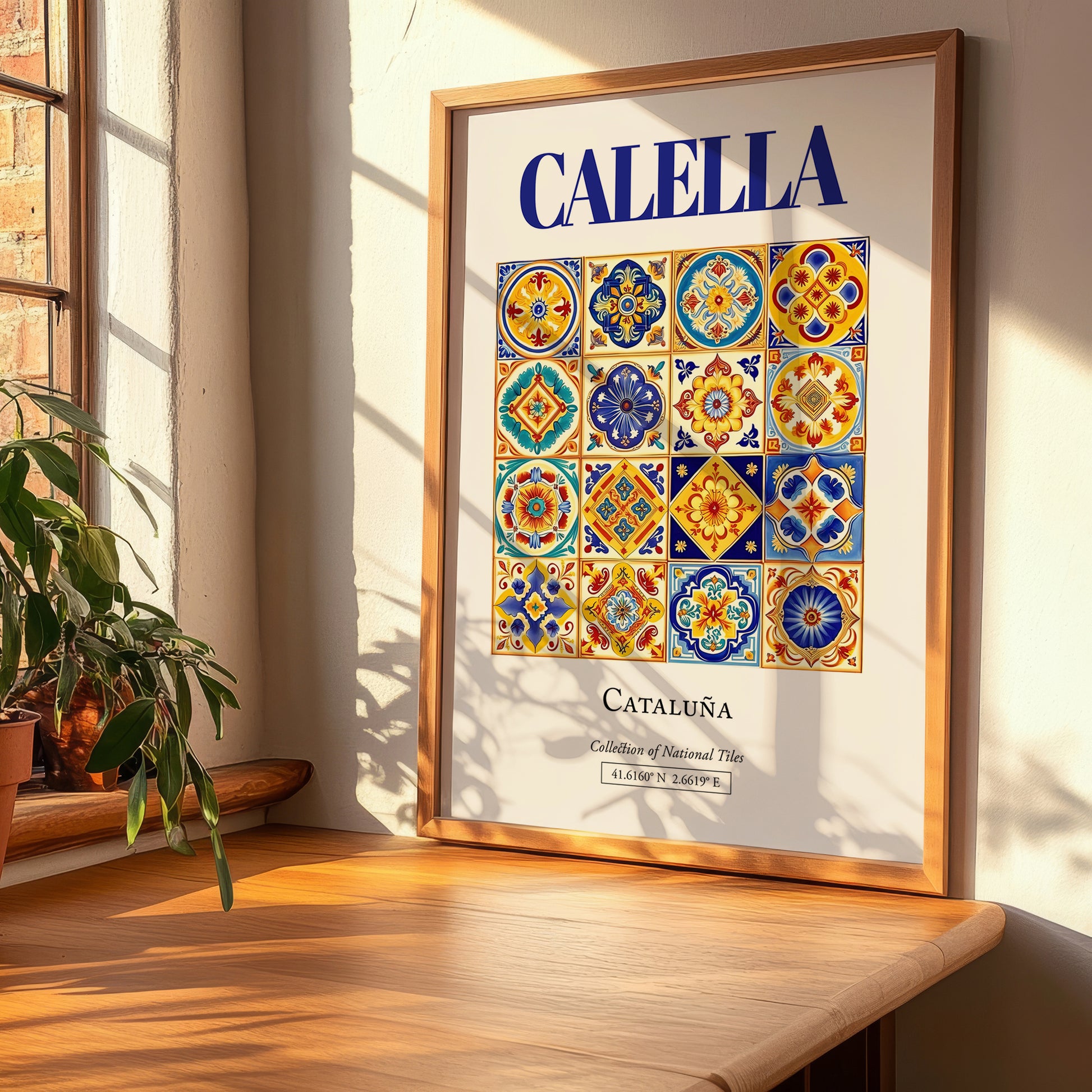 Calella, Spain – Illustrated Travel Poster, clean layout with no caption