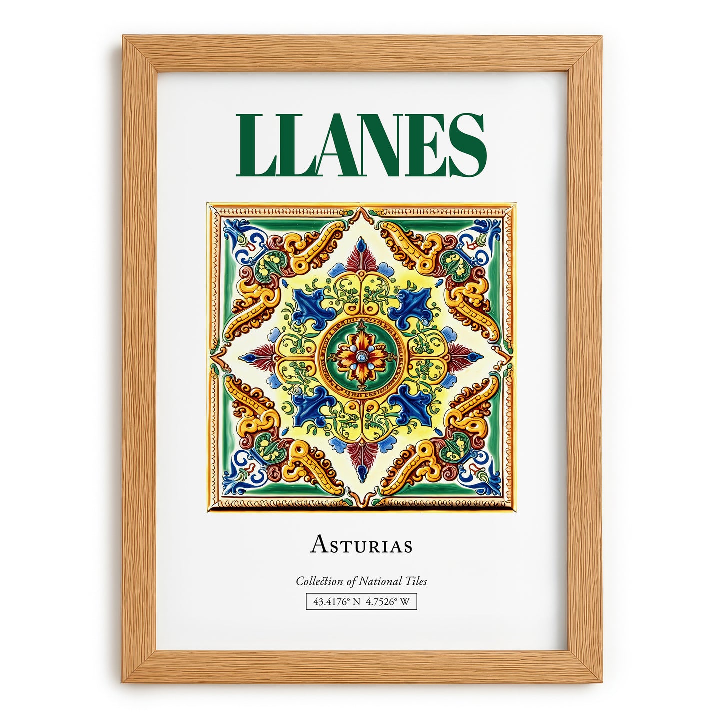 Llanes, Spain – Travel Wall Art, set in oak frame