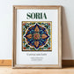 Soria, Spain – Travel Wall Art, in wooden frame leaning on the floor
