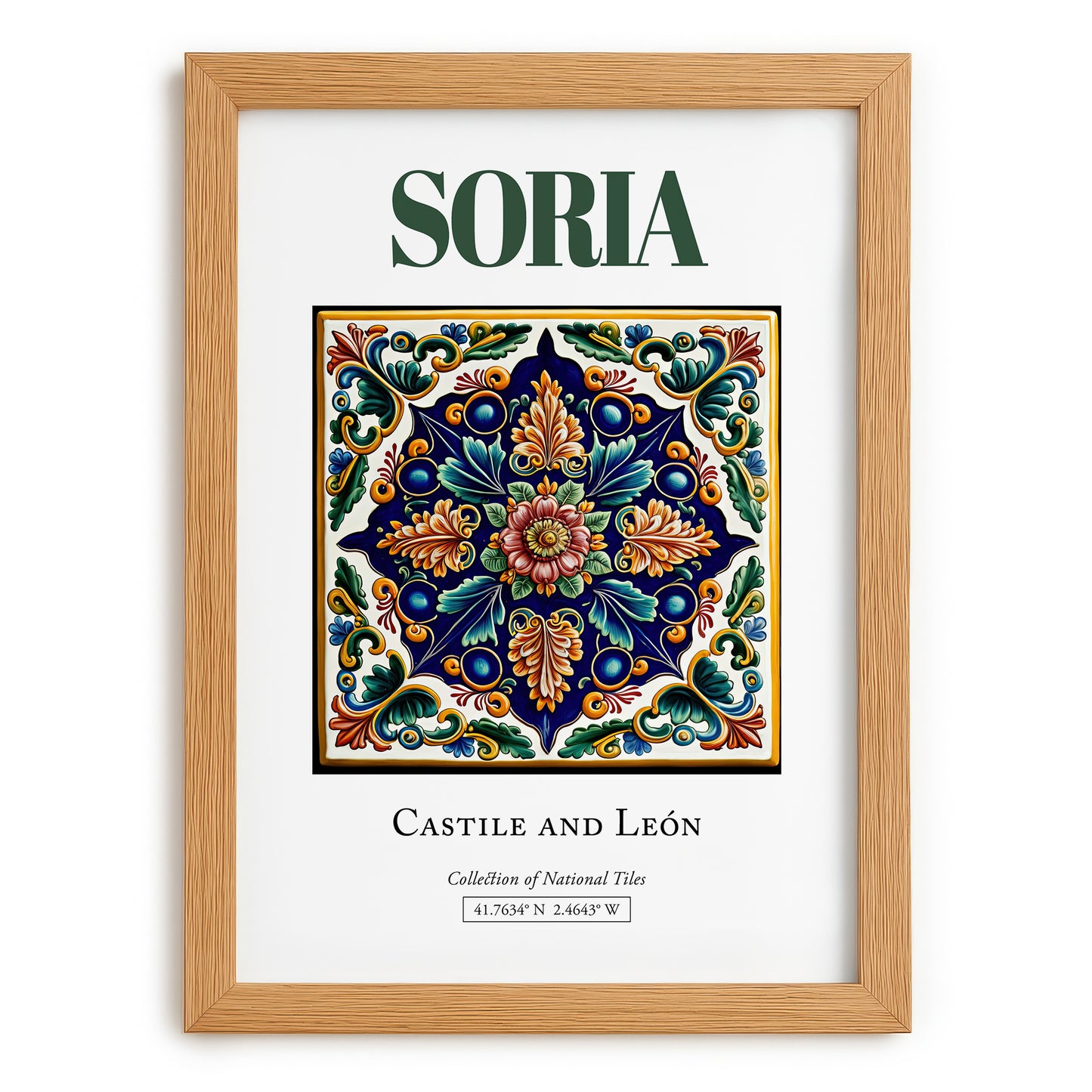 Soria, Spain – Travel Wall Art, set in oak frame