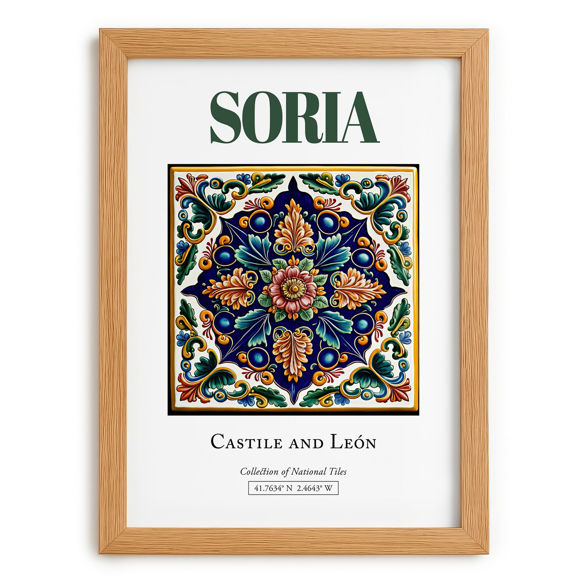 Soria, Spain – Travel Wall Art, set in oak frame