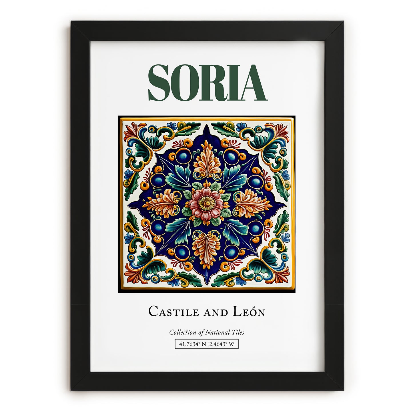 Soria, Spain – Travel Wall Art, in sleek black frame
