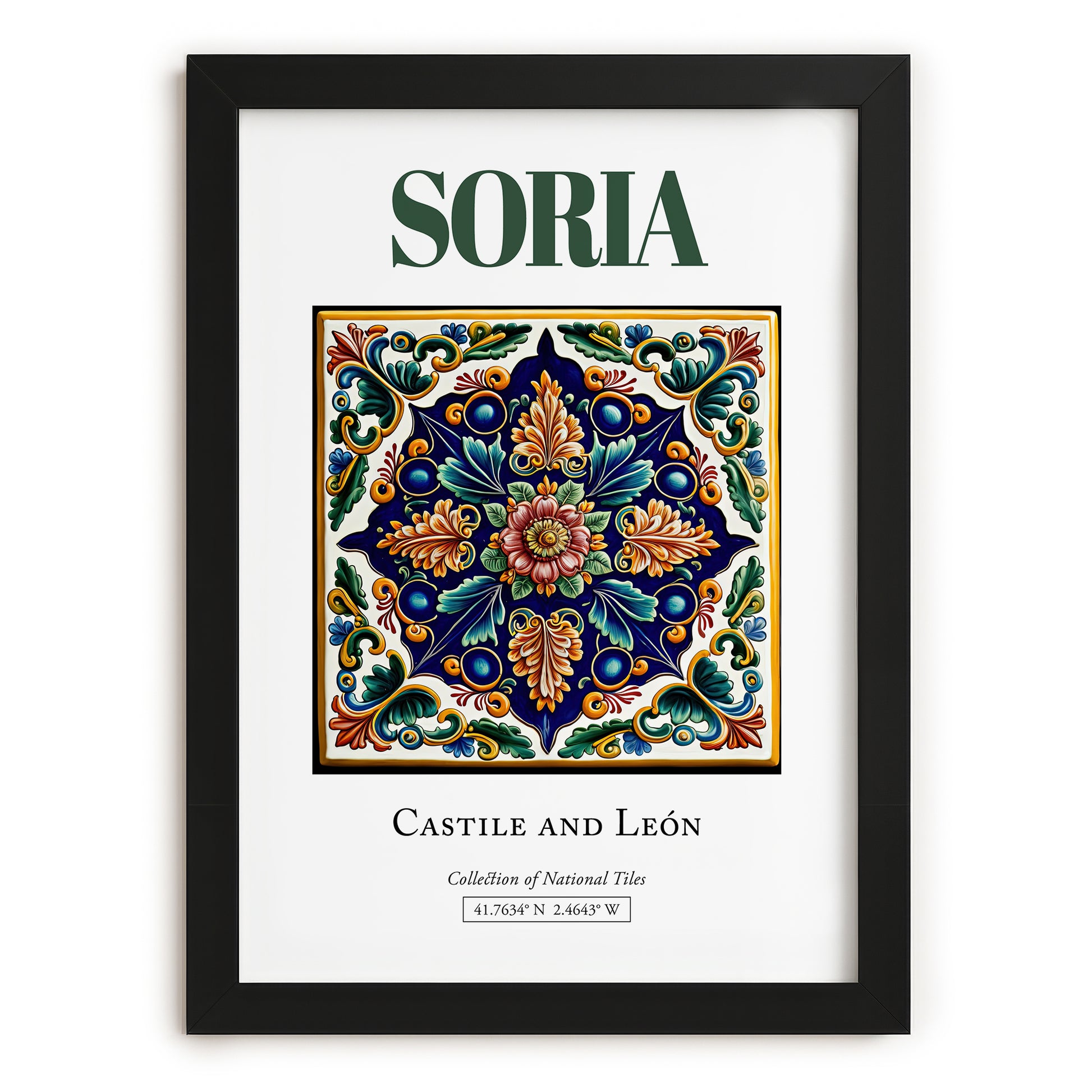 Soria, Spain – Travel Wall Art, in sleek black frame