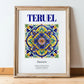 Teruel, Spain – Dream Destination Decor, in wooden frame leaning on the floor
