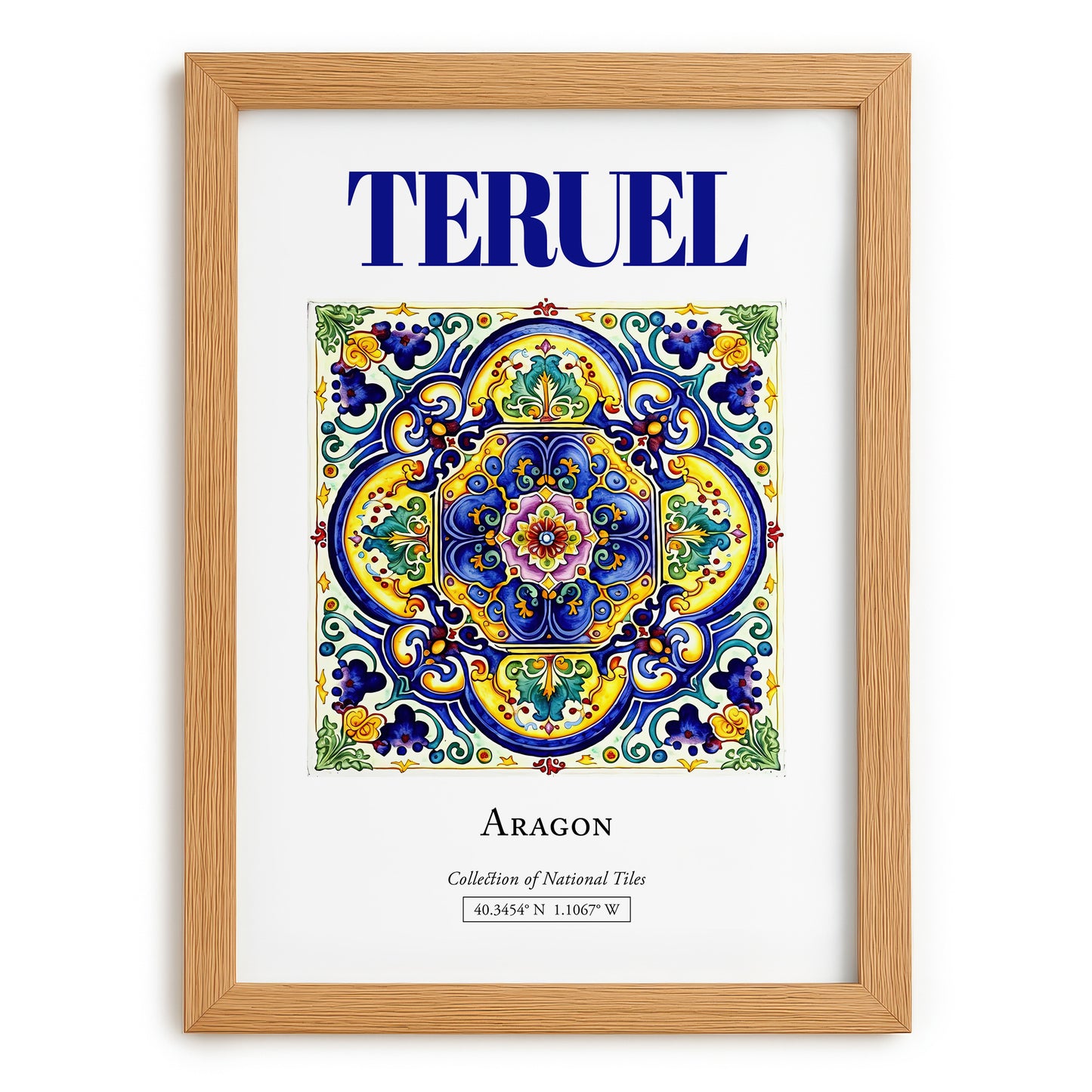 Teruel, Spain – Dream Destination Decor, set in oak frame