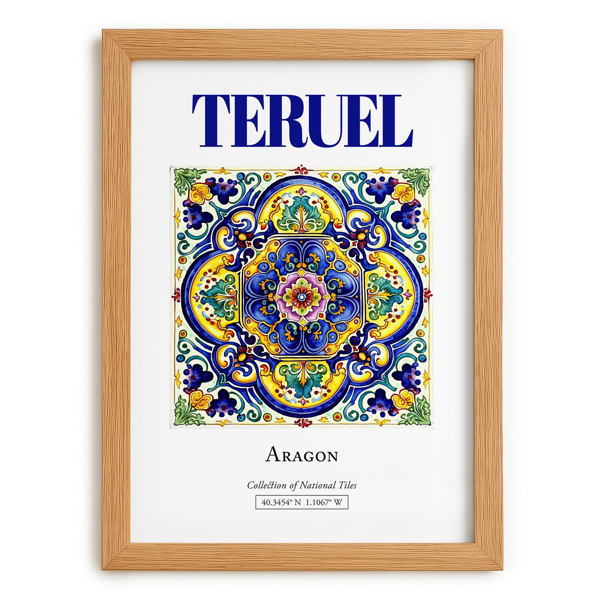 Teruel, Spain – Dream Destination Decor, set in oak frame