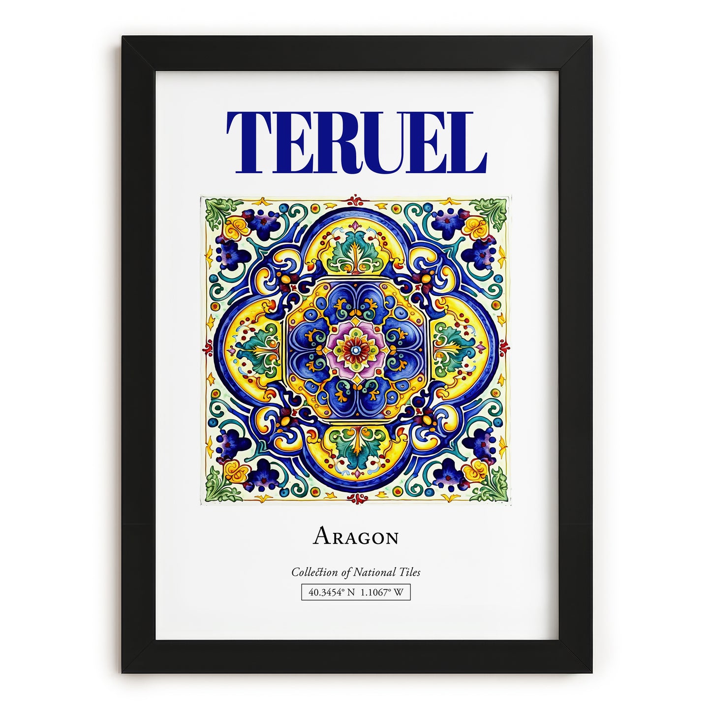 Teruel, Spain – Dream Destination Decor, in sleek black frame