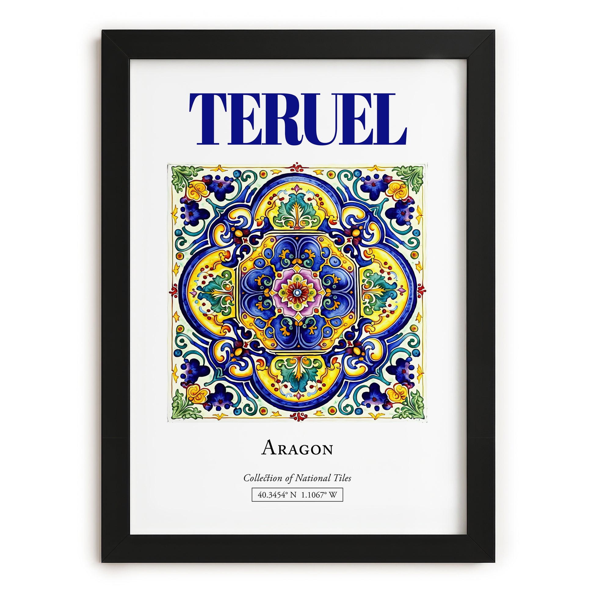 Teruel, Spain – Dream Destination Decor, in sleek black frame