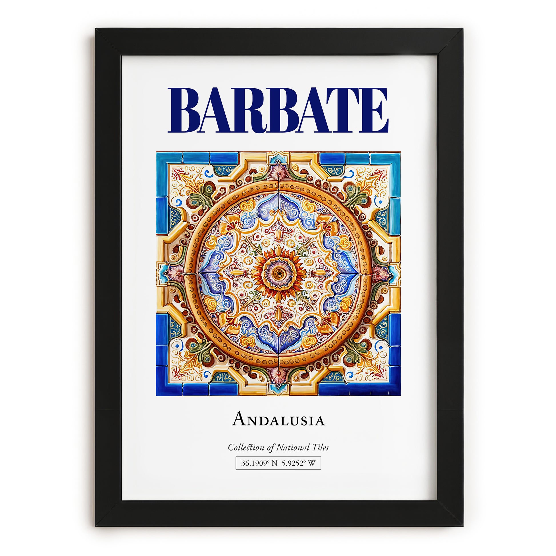 Barbate, Spain – Wanderlust-Inspired Poster, in sleek black frame