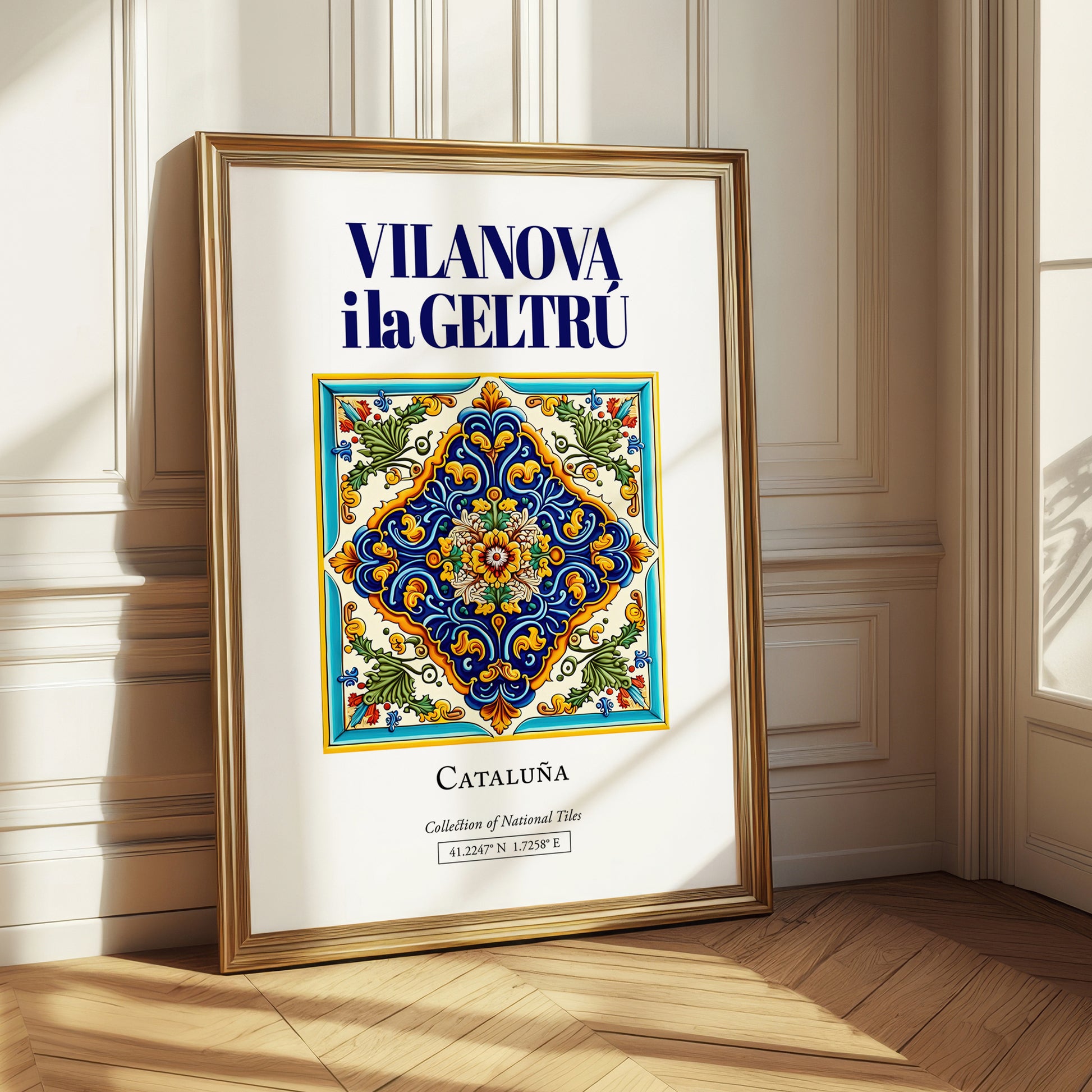 Vilanova i la Geltrú, Spain – Travel Print, styled in a charming Paris street view