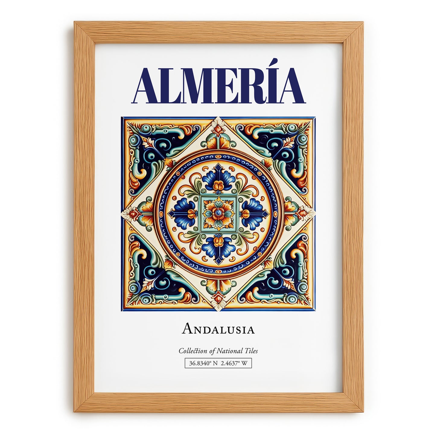 Almería, Spain – Travel Print, set in oak frame