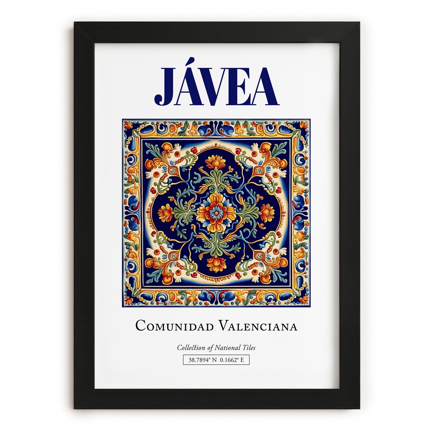 Jávea, Spain – Travel Print, in sleek black frame