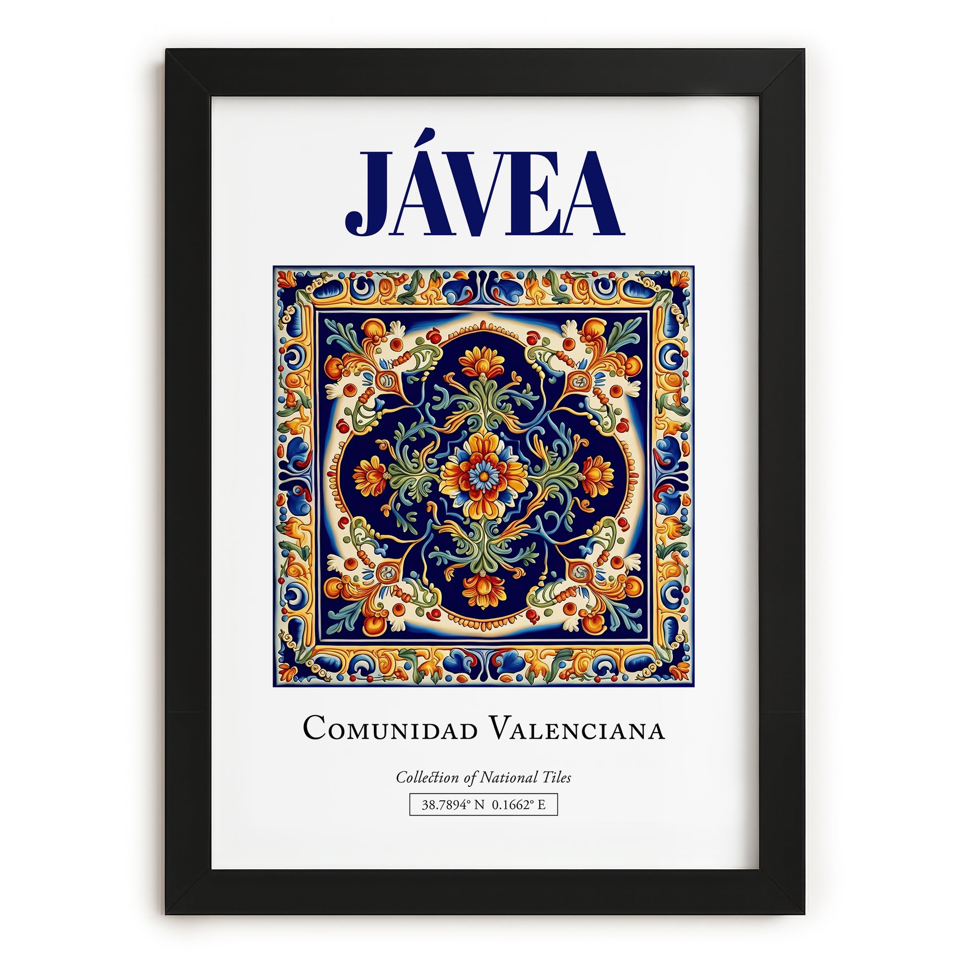 Jávea, Spain – Travel Print, in sleek black frame