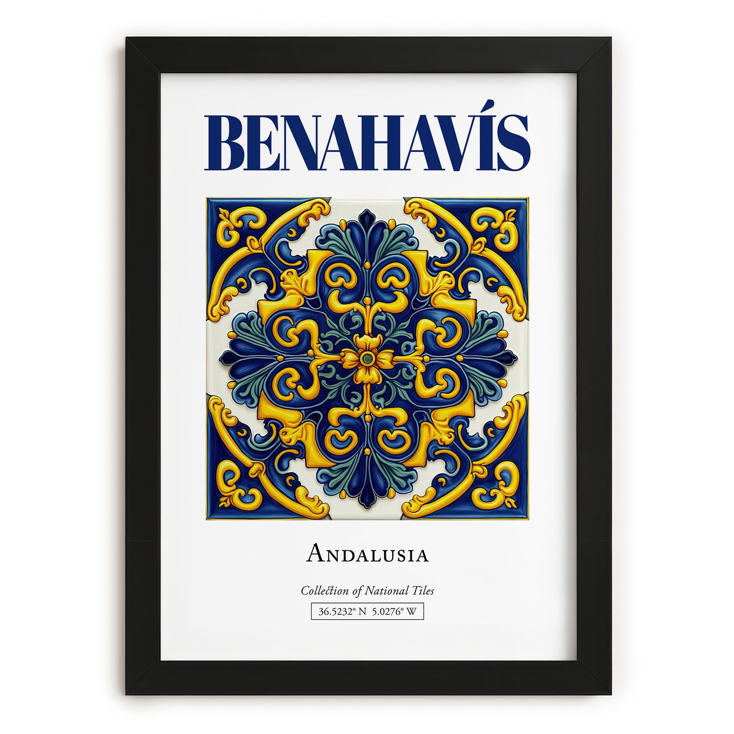 Benahavís, Spain – National Pride Wall Decor, in sleek black frame