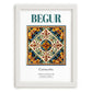 Begur, Spain – Travel Poster, placed in minimal white frame