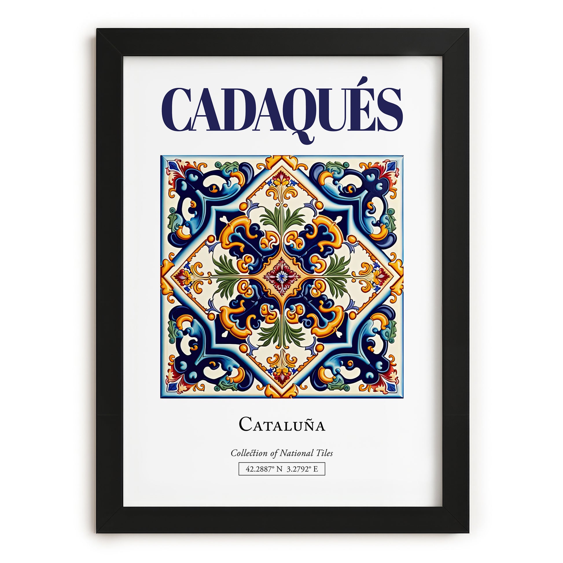 Cadaqués, Spain – Travel Print, in sleek black frame