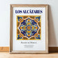 Los Alcázares, Spain – Travel Poster, in wooden frame leaning on the floor