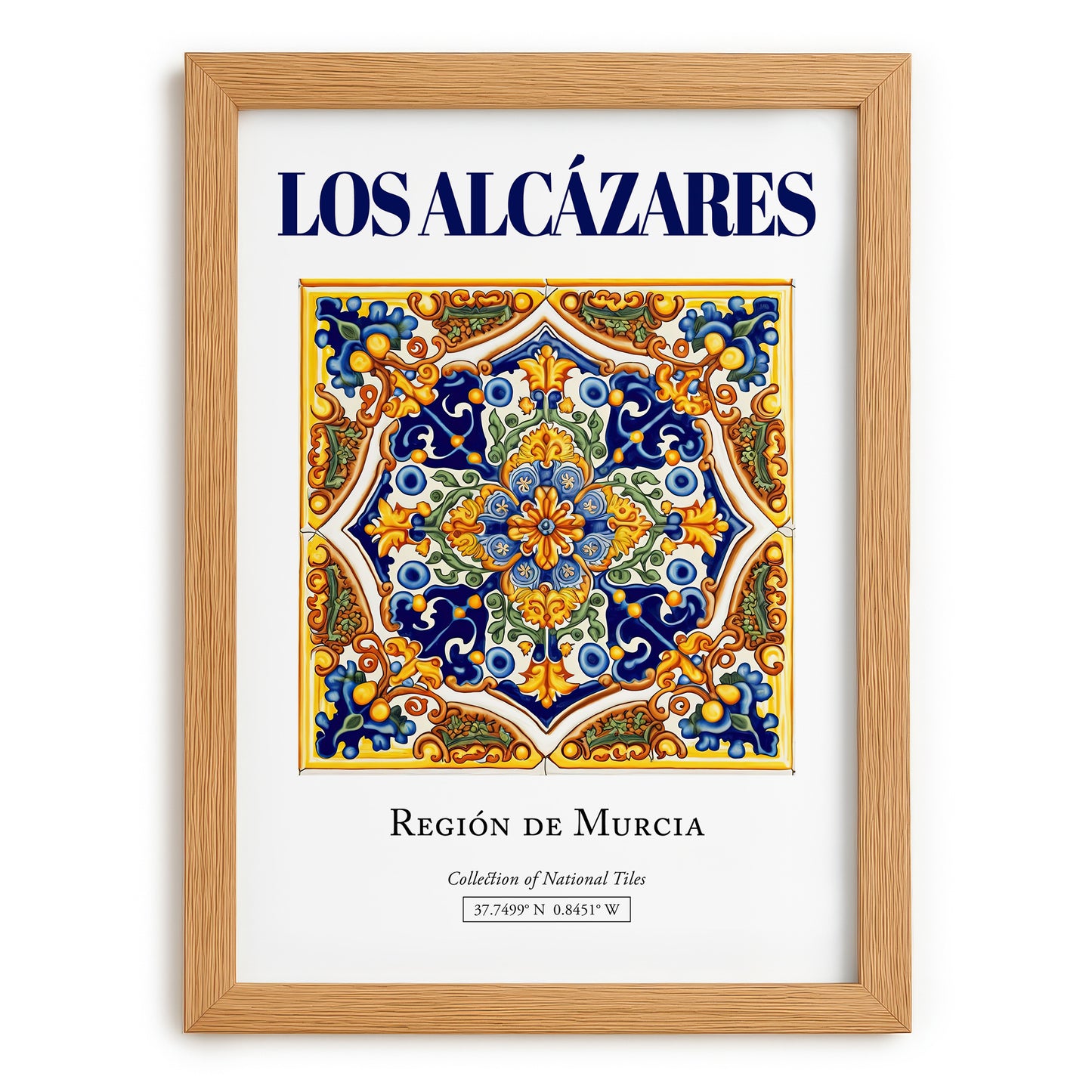 Los Alcázares, Spain – Travel Poster, set in oak frame